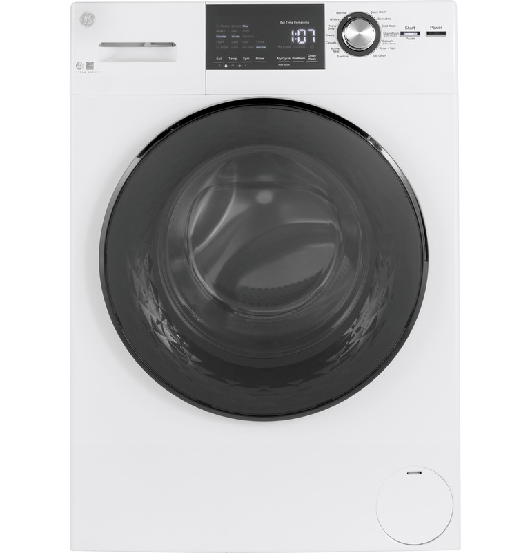 GE® GFW148SSMWW ENERGY STAR® 24" 2.4 Cu. Ft. Front Load Washer with Steam