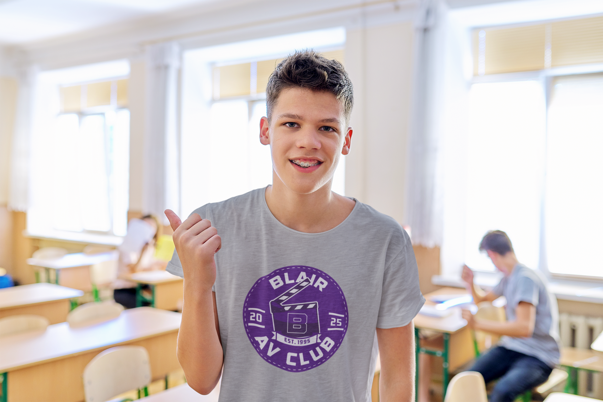 Blair AV Club "Lights, Camera, Action" T-shirt