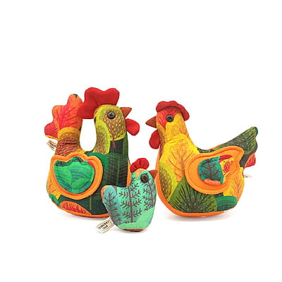 Gà Sung Túc Con - Thủ Công Nhồi Bông, Vải Cotton