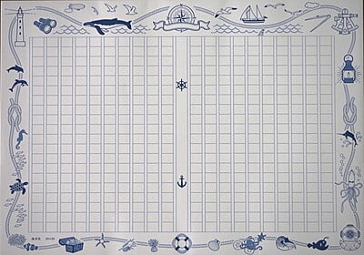 飾り原稿用紙 海洋巡 (GK-0013) [4582486341144]
