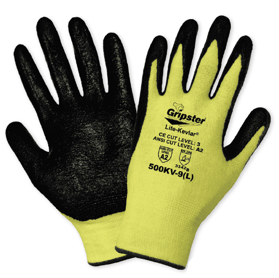 GUANTE KEVLAR P/NITRILO NEGRO 500KV