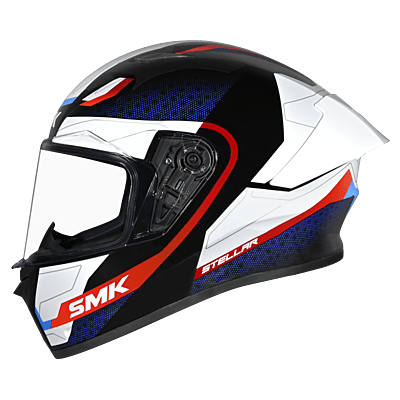 SMK STELLAR GL213 GLOSSY BLACK WHITE/RED D/V (L)