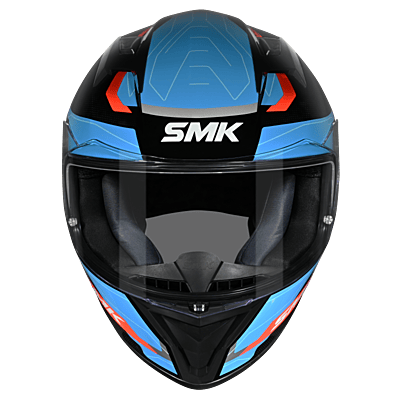 SMK STELLAR GL256 GLOSSY BLACK BLUE/GREY D/V (XL)