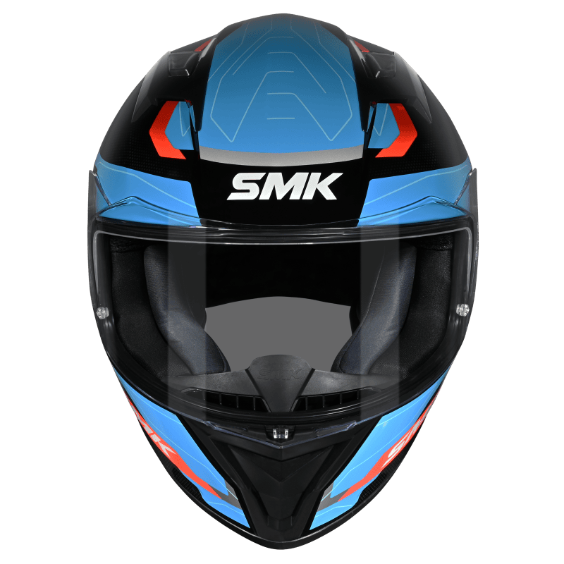 SMK STELLAR GL256 GLOSSY BLACK BLUE/GREY D/V (XL)