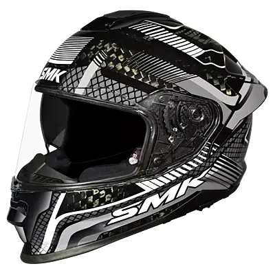 SMK TITAN CARBON NERO GL261 GLOSSY BLACK/GREY WHITE (M)
