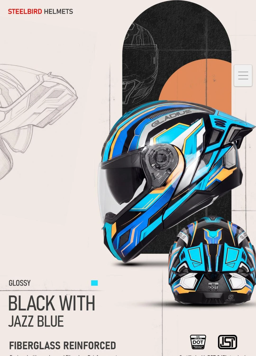 STEELBIRD SBH-98 ISS GLADIUS GL-1 GLOSSY BLACK/JAZZ BLUE C/V 580MM WITH EXTRA SMOKE VISOR STEELBIRD SBH-98 ISS GLADIUS GL-1 GLOSSY BLACK/JAZZ BLUE C/V 580MM WITH EXTRA SMOKE VISOR