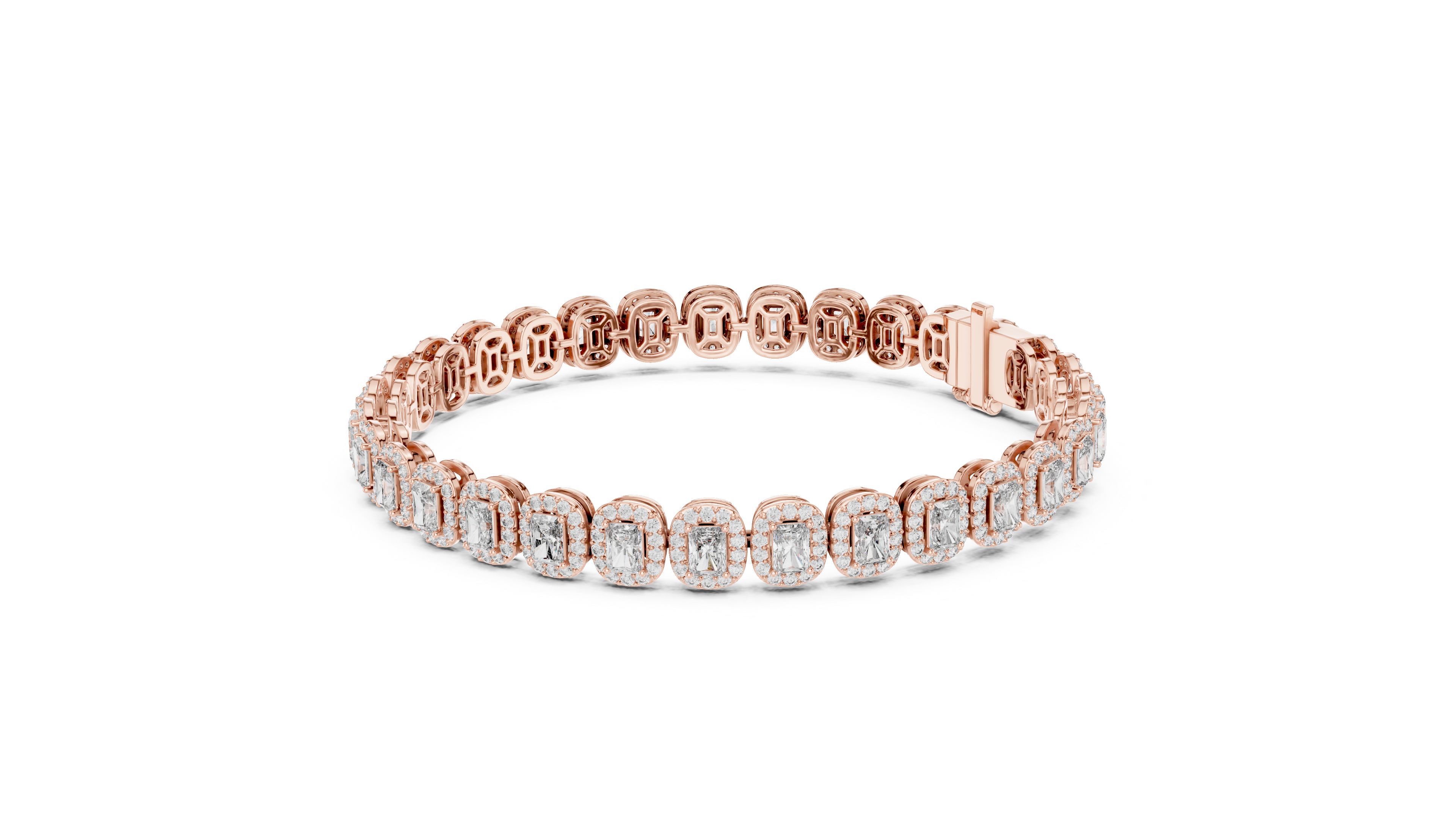 Radiant halo Tennis bracelet