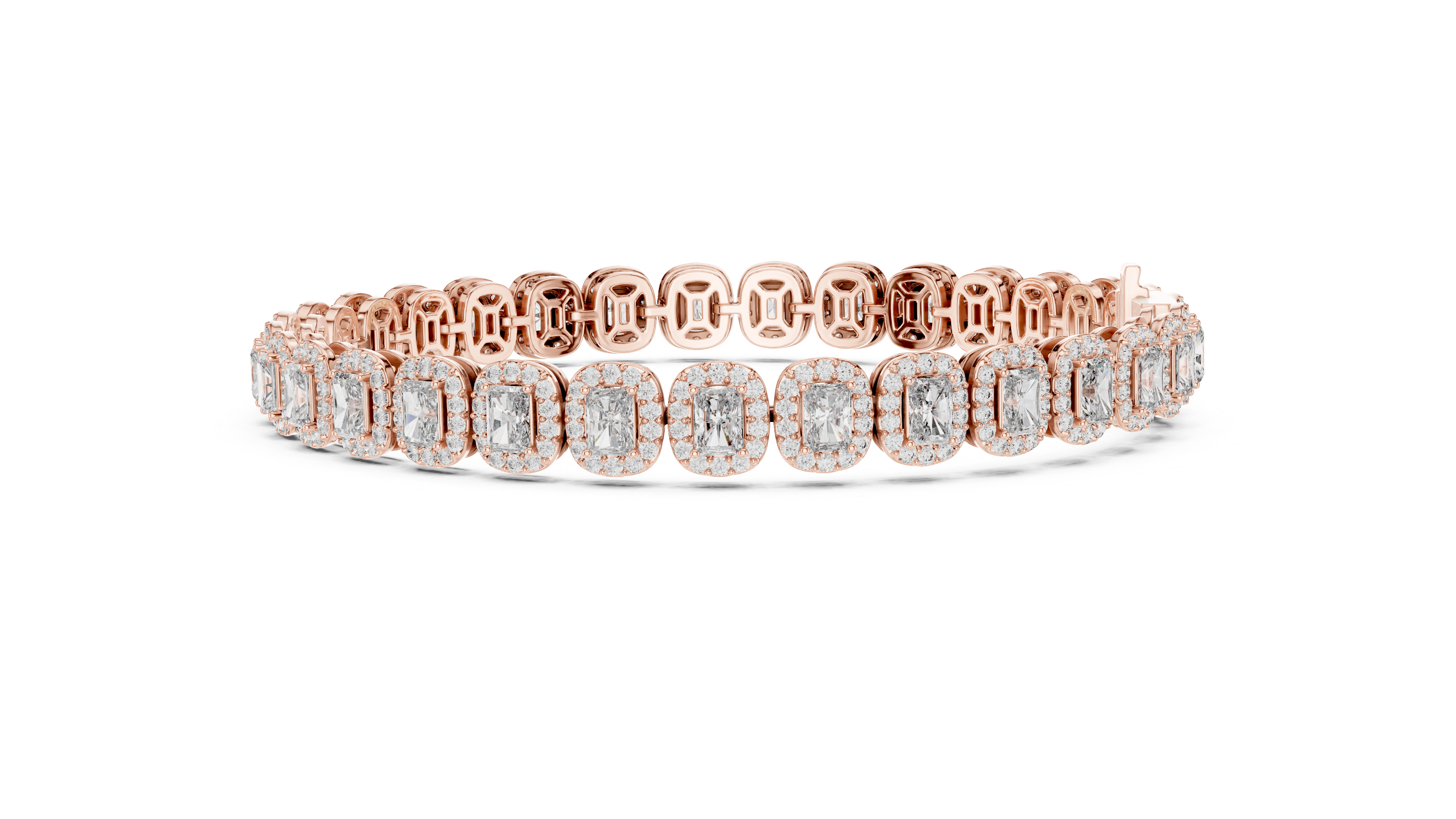 Radiant halo Tennis bracelet