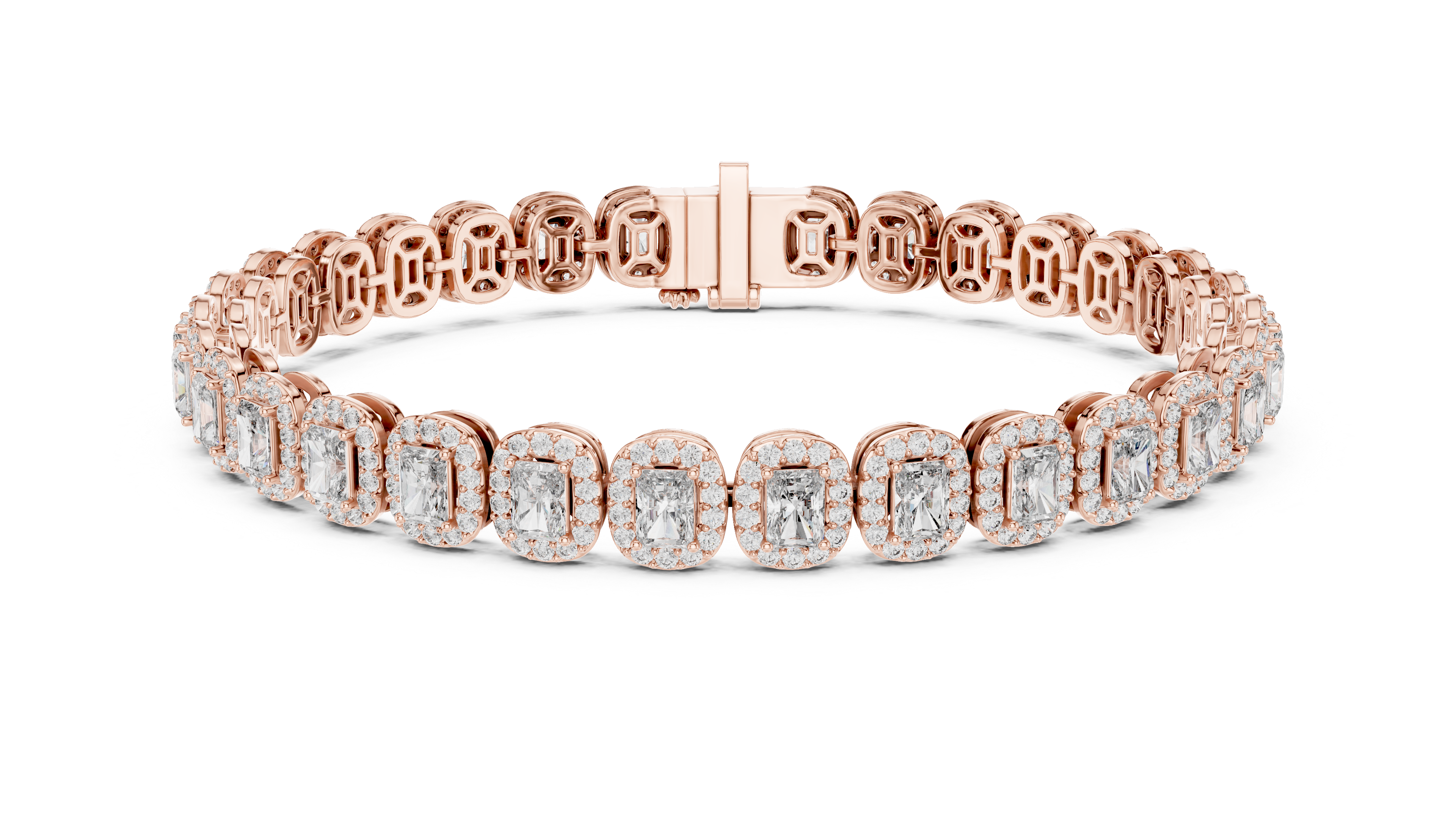 Radiant halo Tennis bracelet