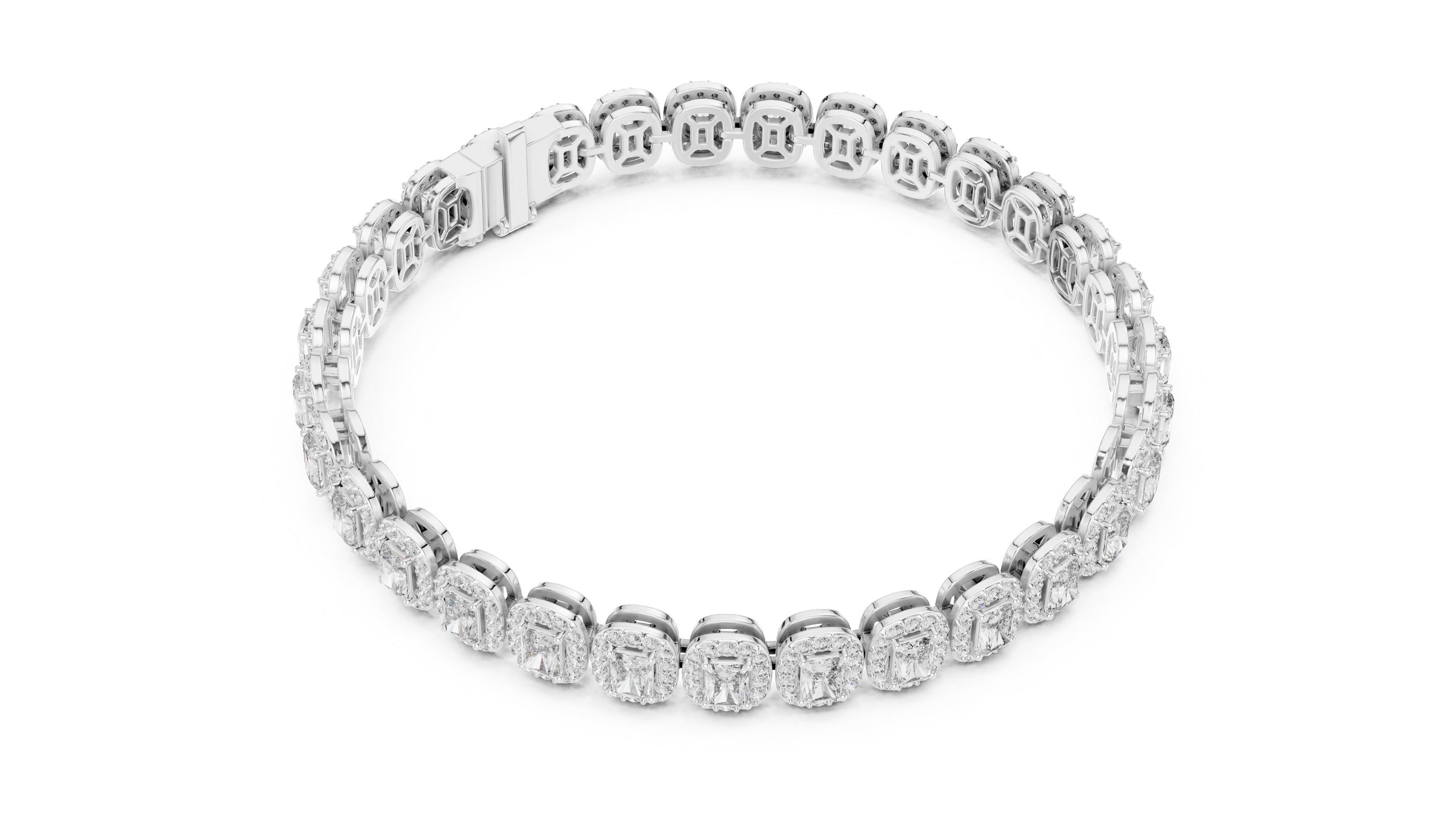 Radiant halo Tennis bracelet