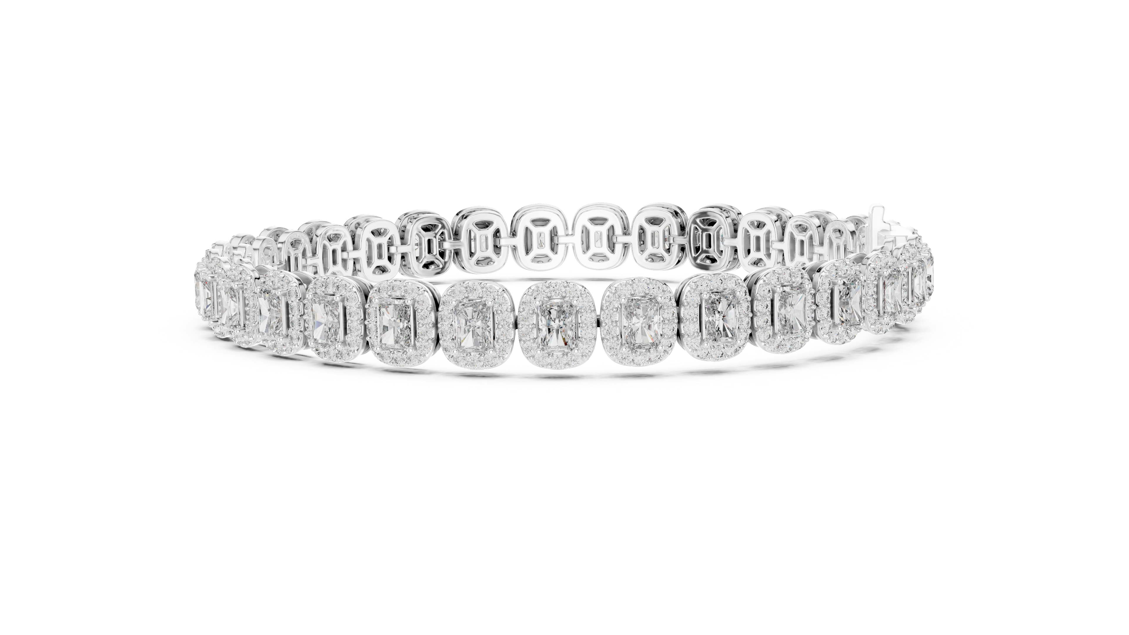 Radiant halo Tennis bracelet