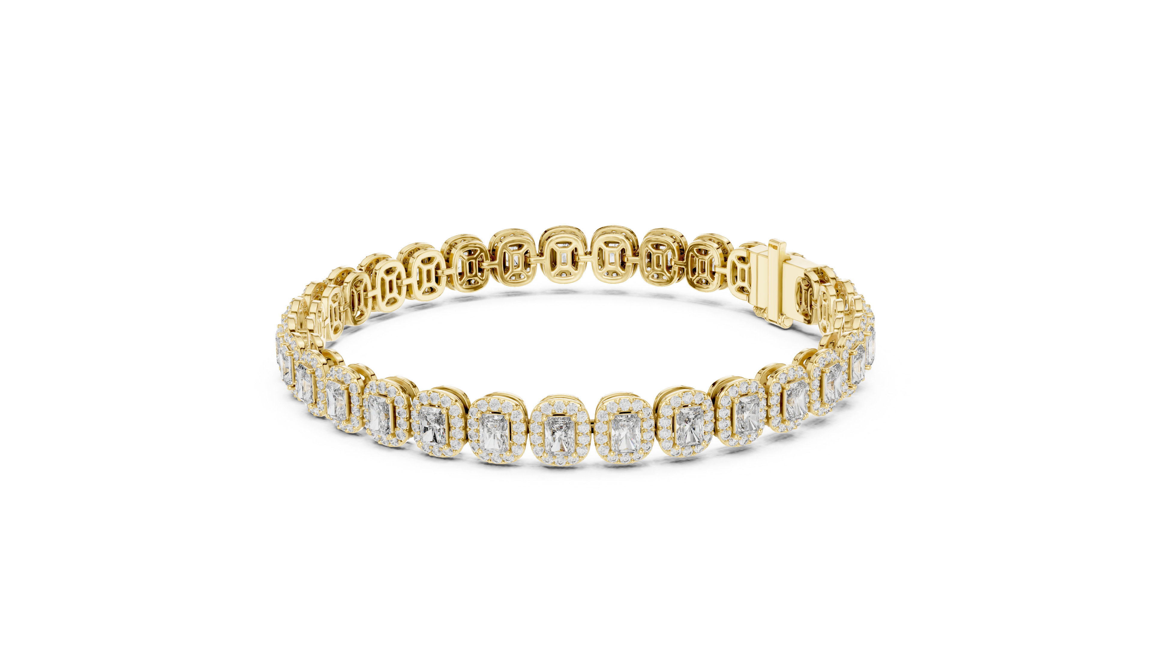 Radiant halo Tennis bracelet