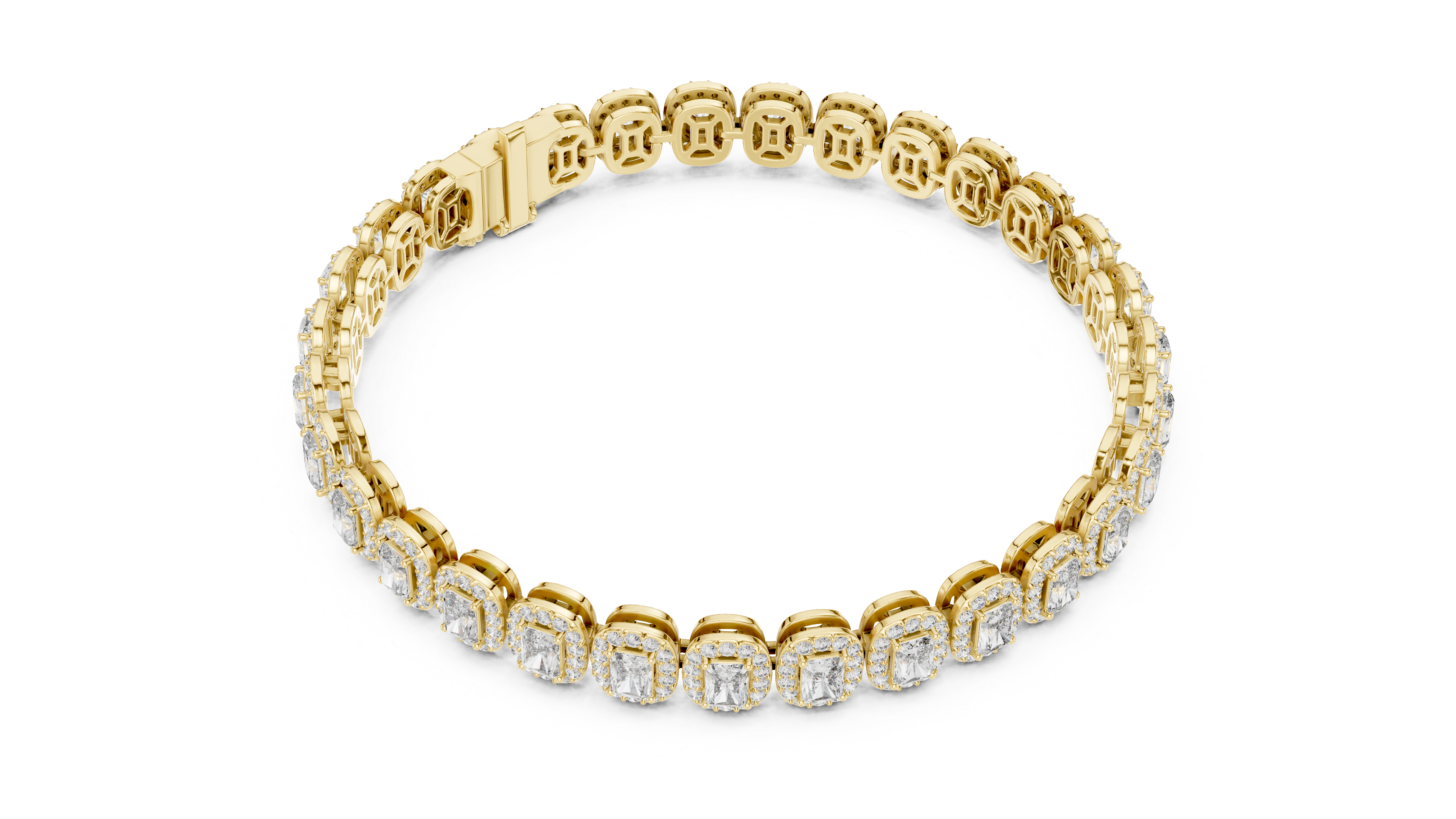 Radiant halo Tennis bracelet