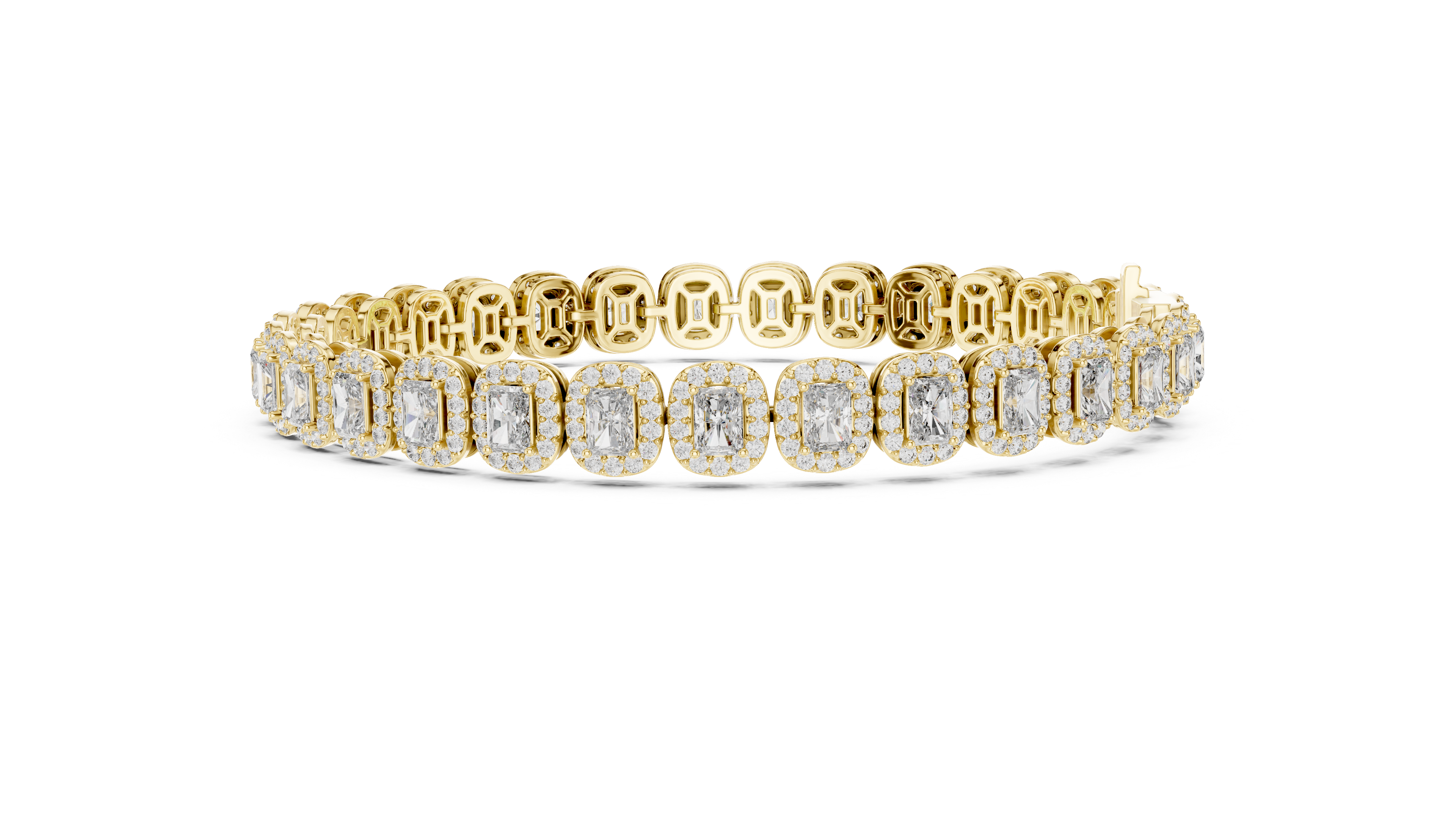 Radiant halo Tennis bracelet