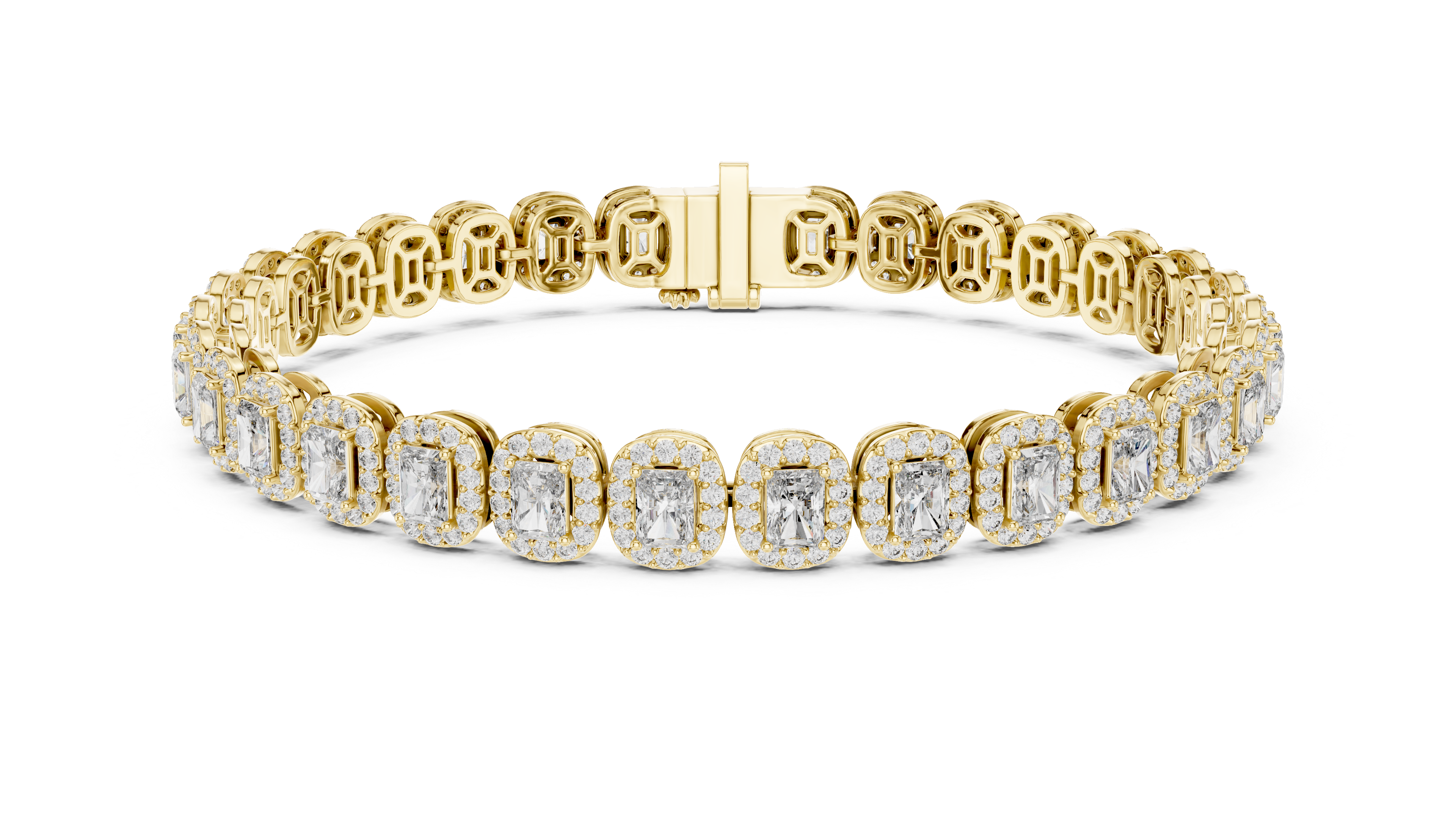 Radiant halo Tennis bracelet