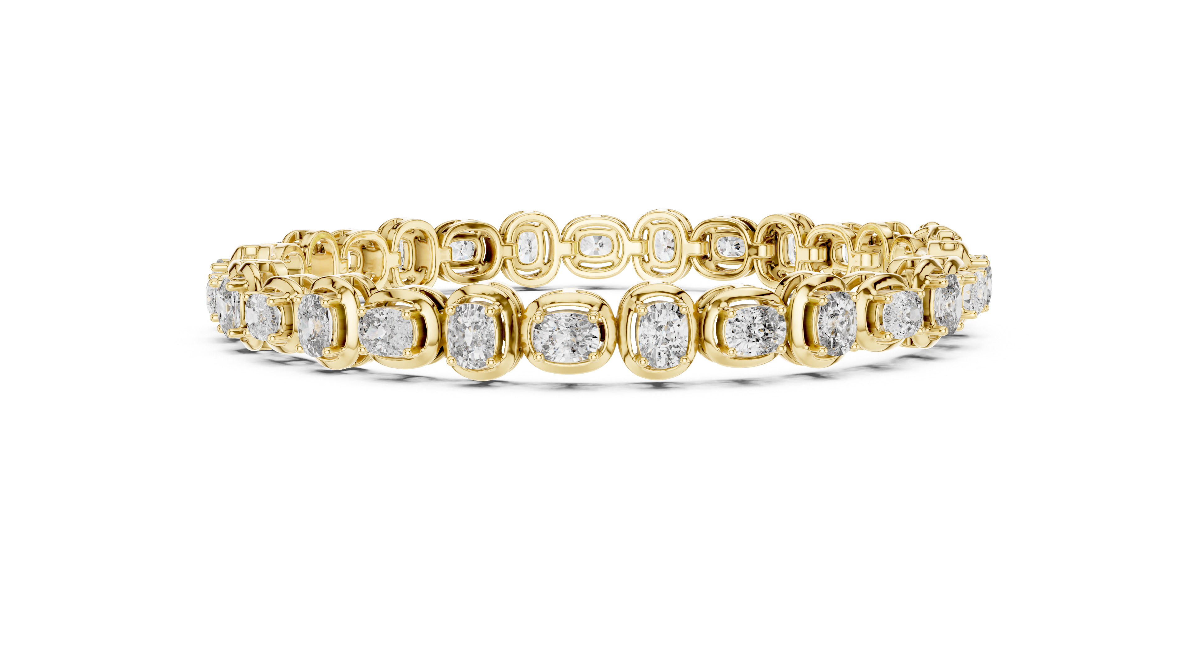 Cushion diamond tennis bracelet