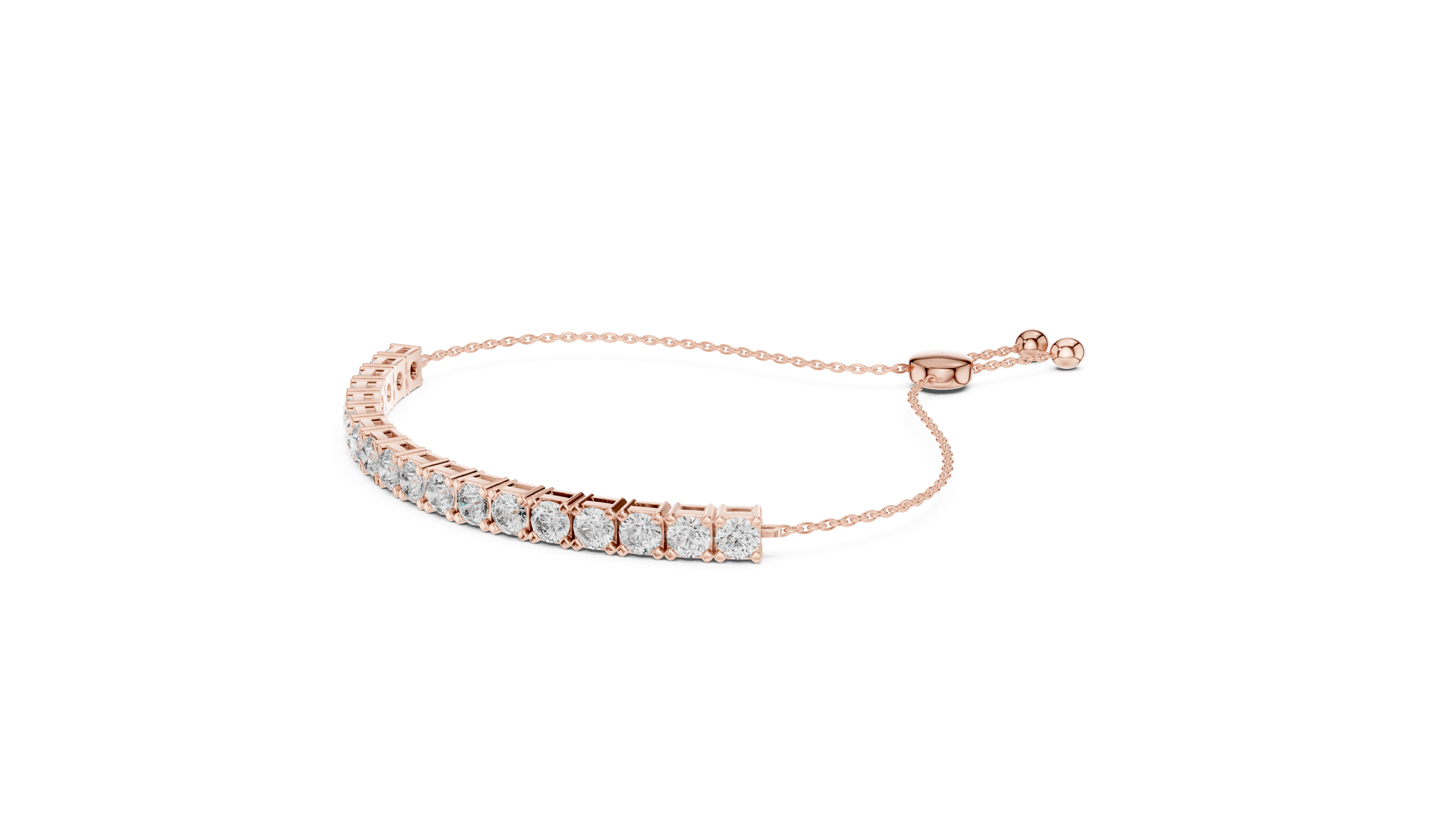 Round half tennis bracelet