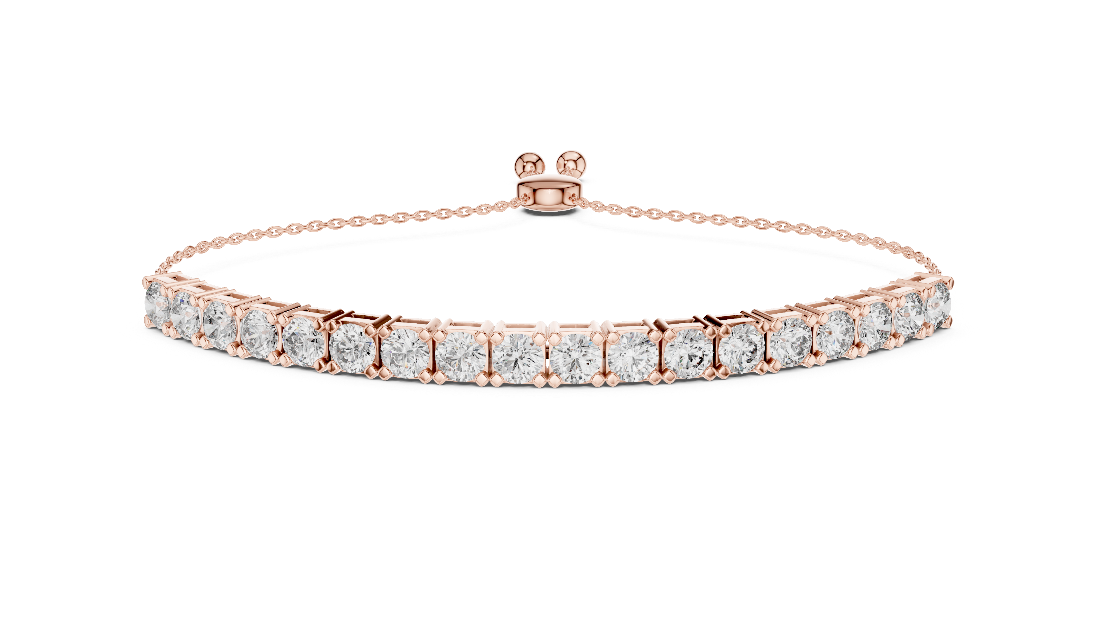 Round half tennis bracelet