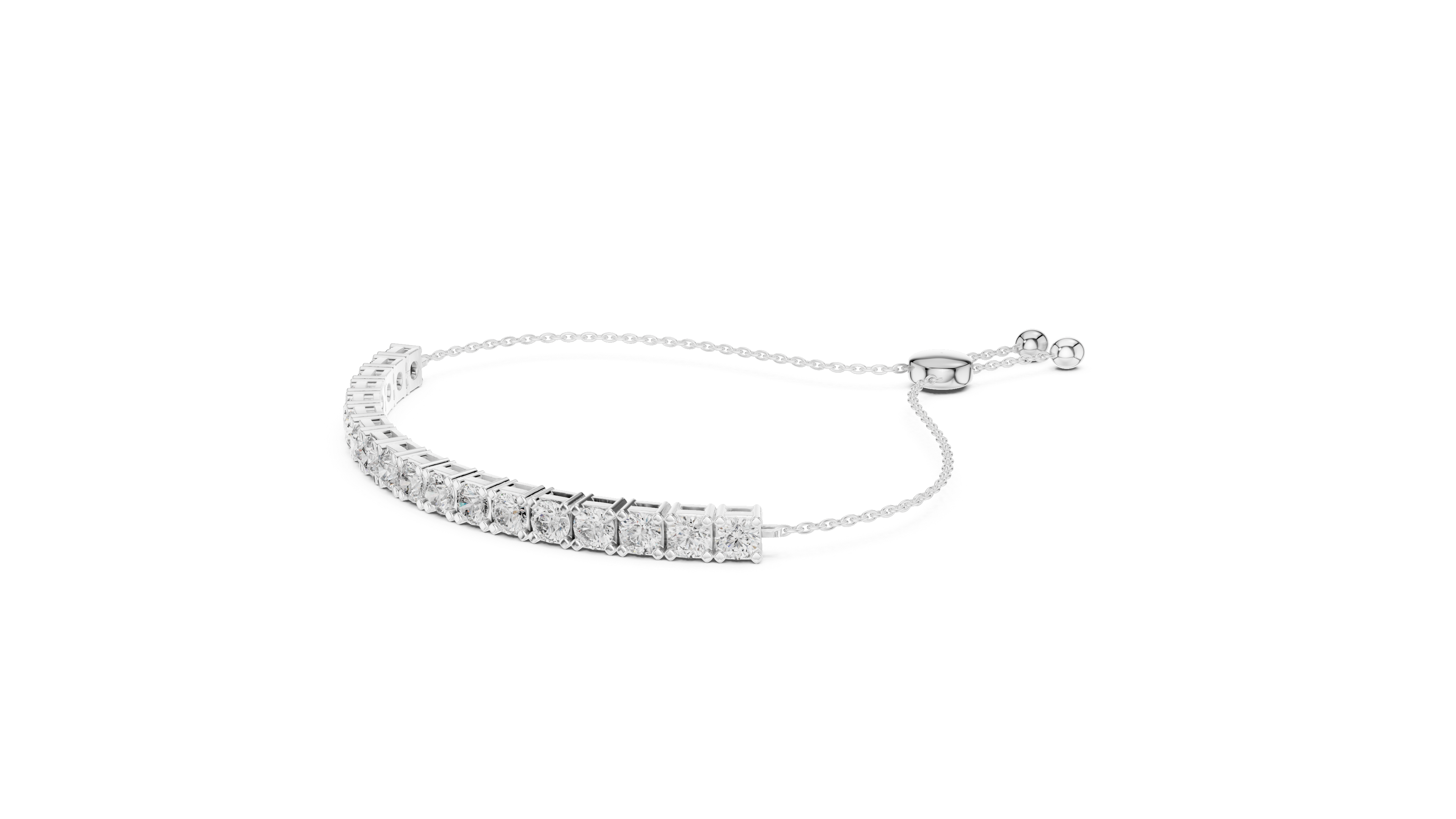 Round half tennis bracelet