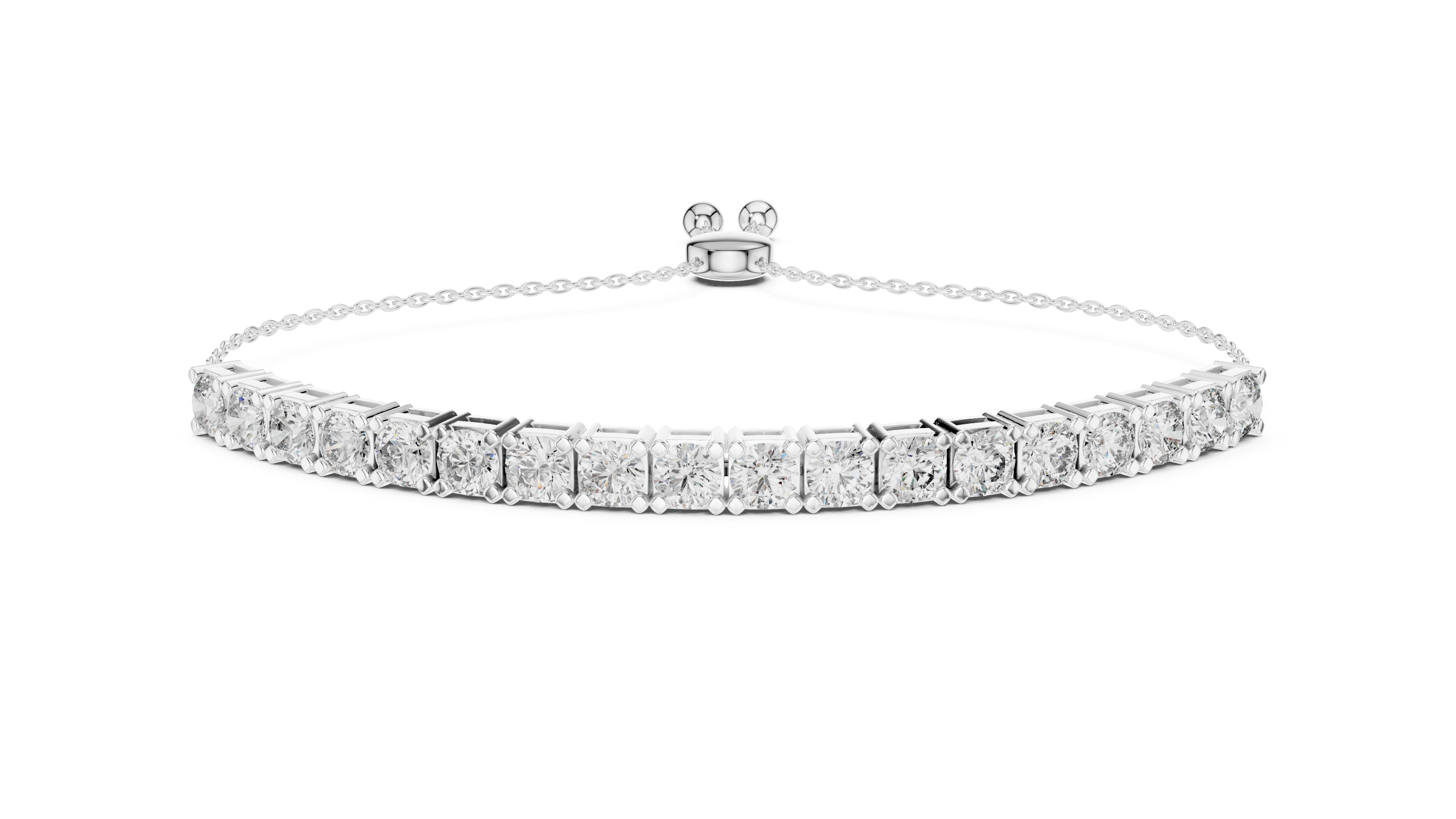 Round half tennis bracelet