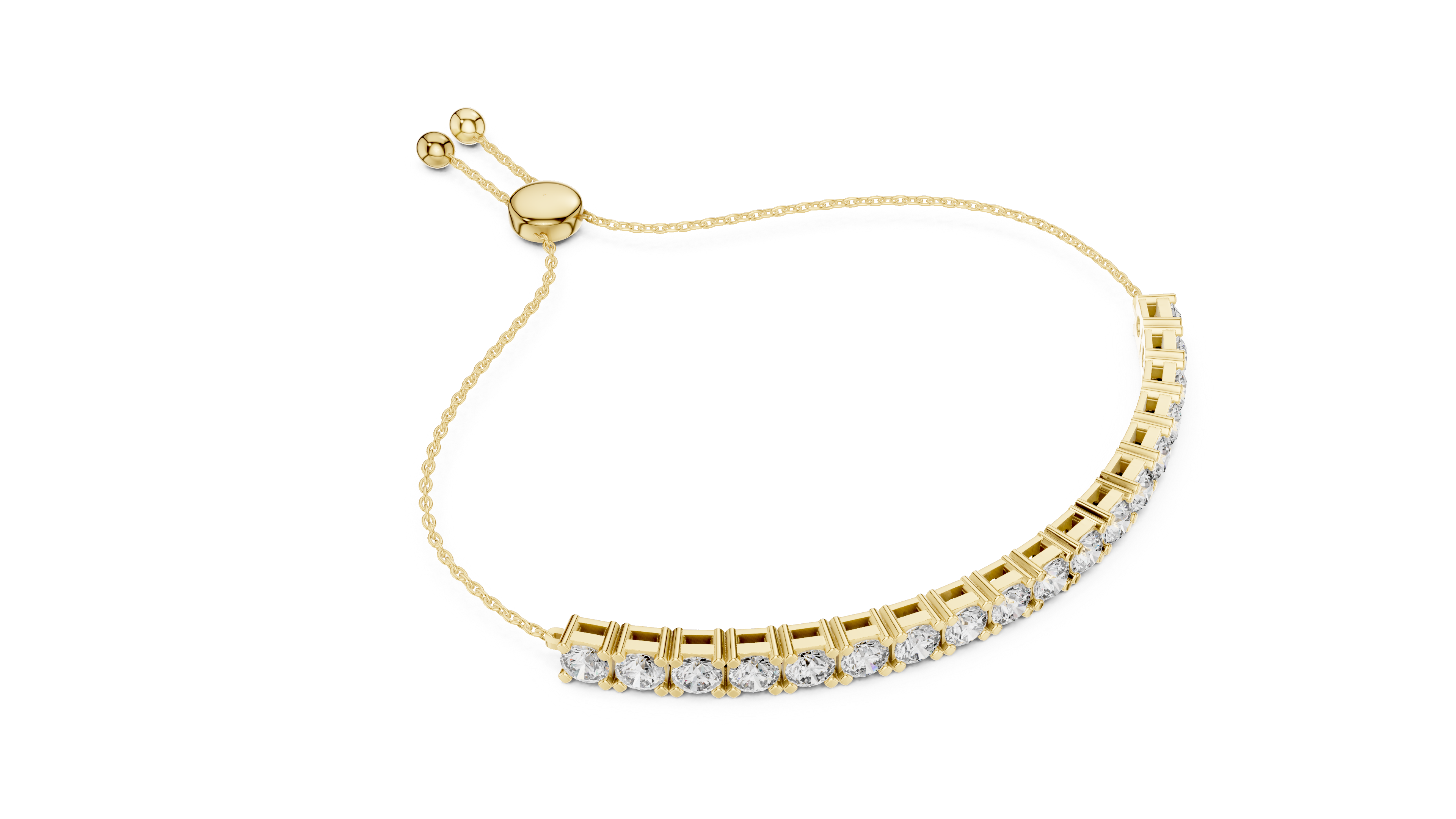 Round half tennis bracelet