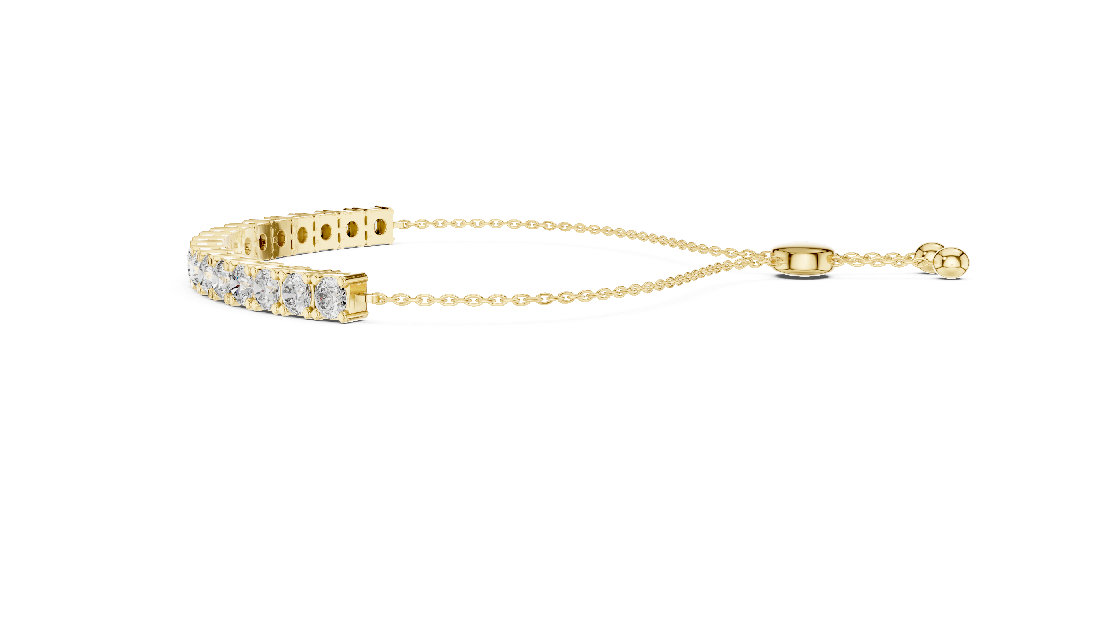 Round half tennis bracelet