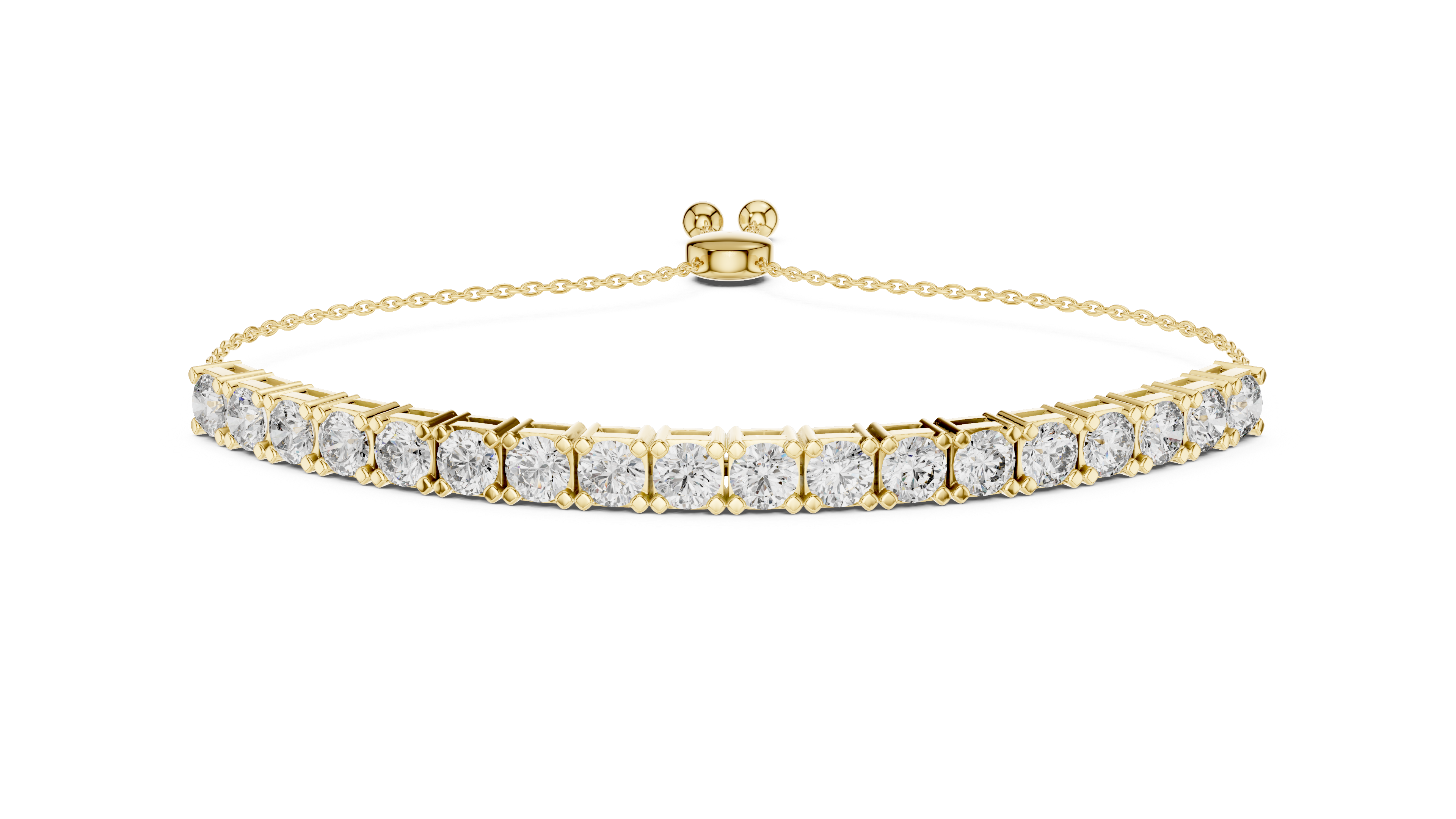 Round half tennis bracelet