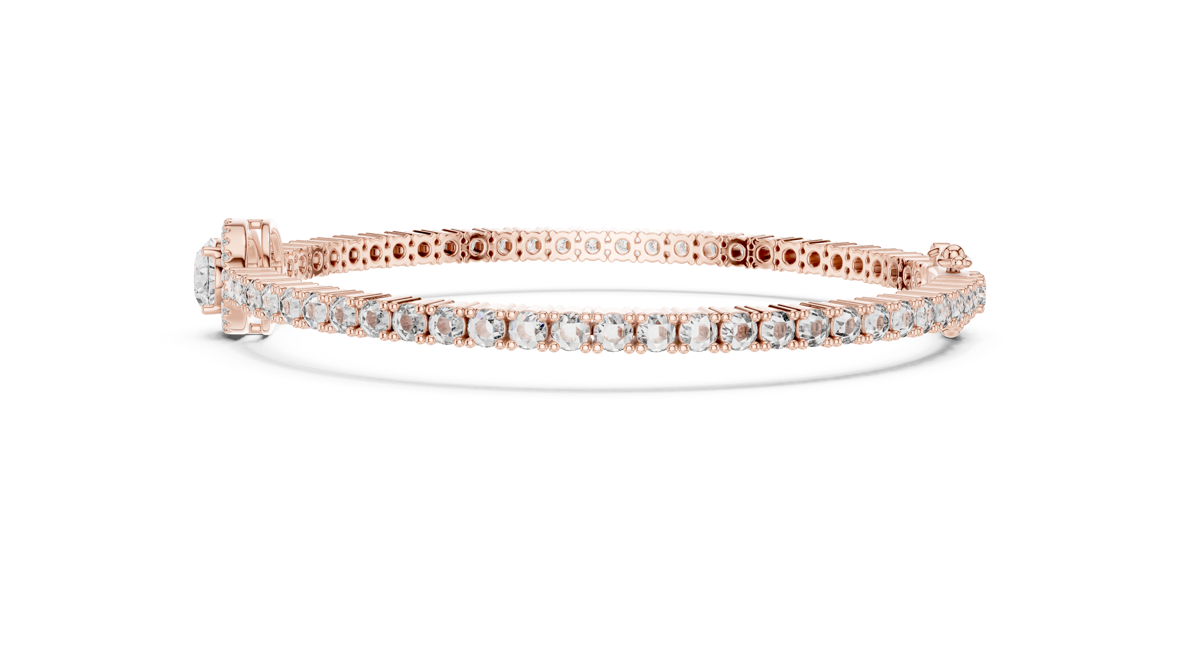 The Empress Oval halo tennis bracelet