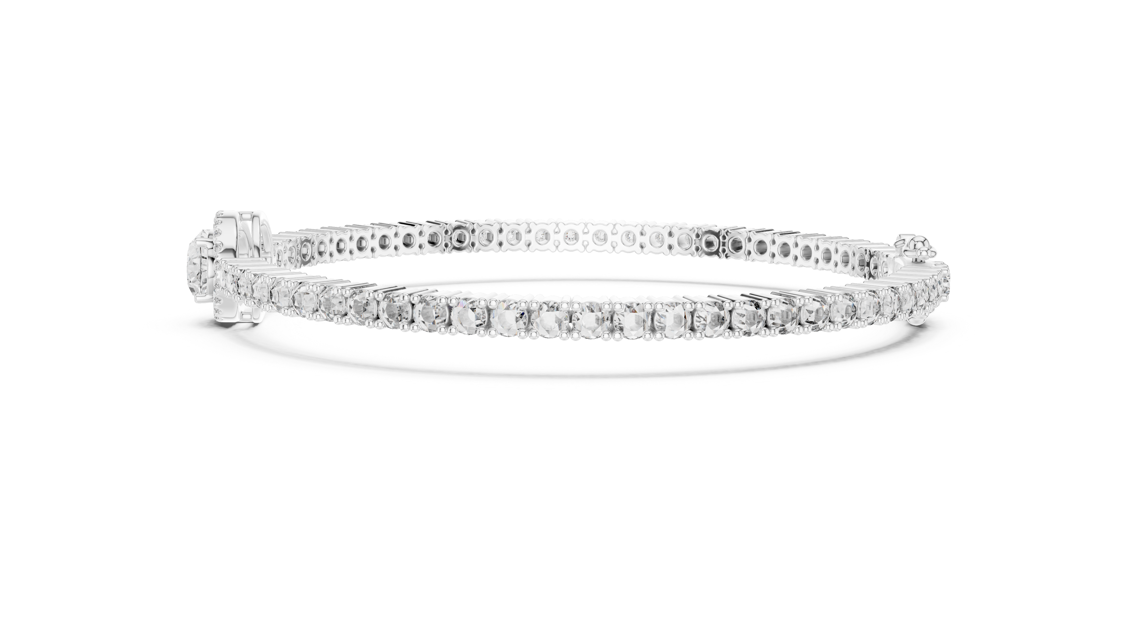 The Empress Oval halo tennis bracelet