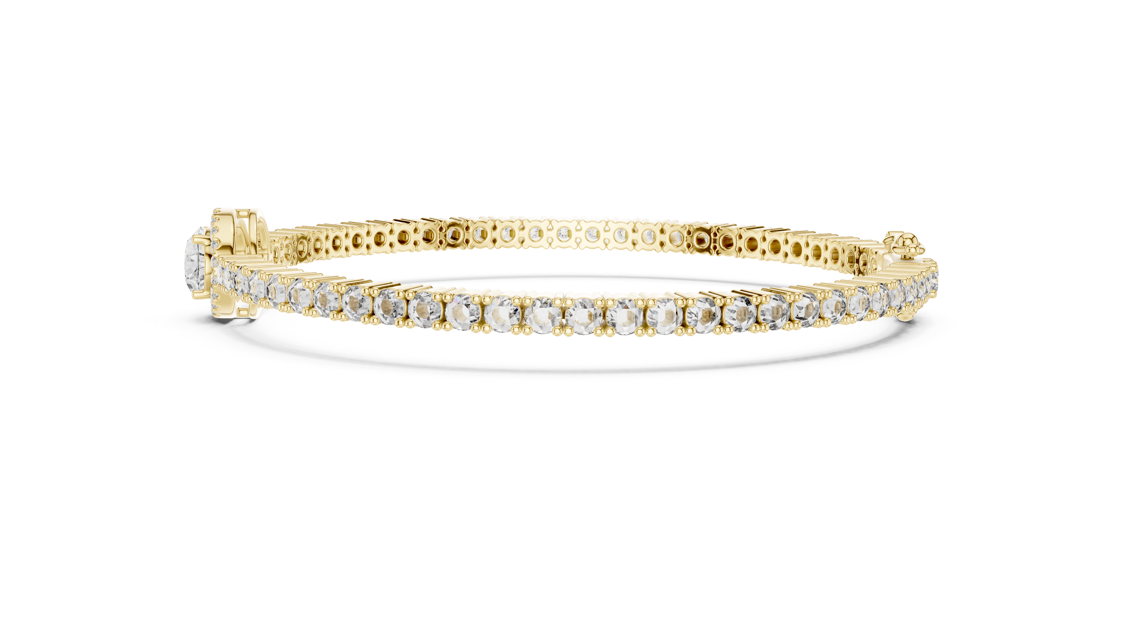 The Empress Oval halo tennis bracelet