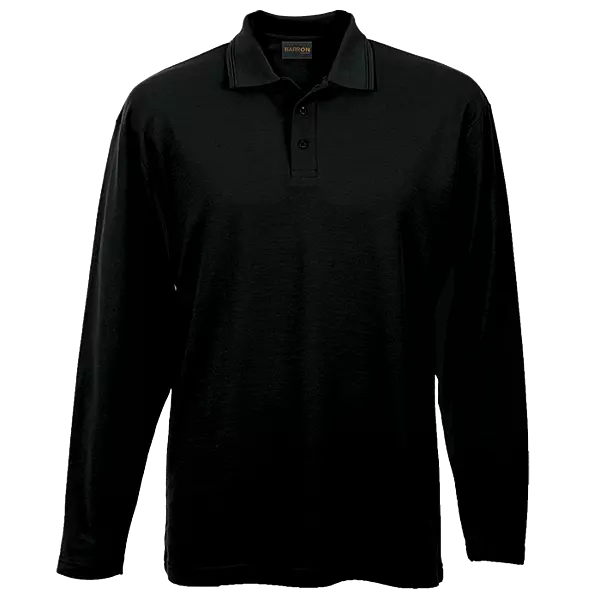 175g Pique Knit Long Sleeve Golfer Mens