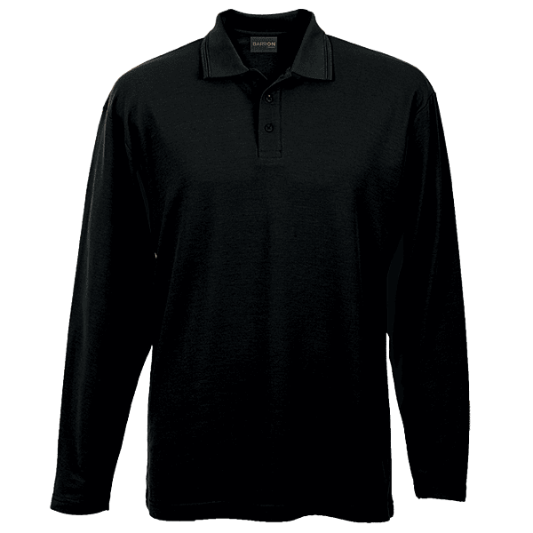 175g Pique Knit Long Sleeve Golfer Mens