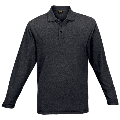 175g Pique Knit Long Sleeve Golfer Mens