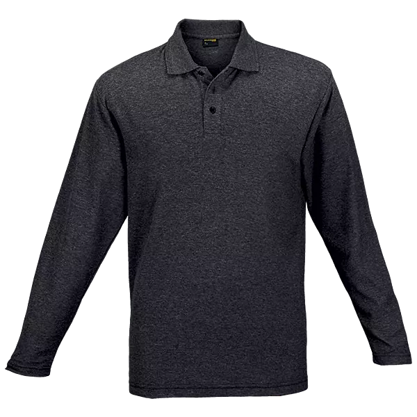 175g Pique Knit Long Sleeve Golfer Mens
