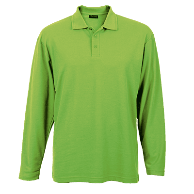 175g Pique Knit Long Sleeve Golfer Mens
