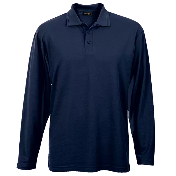 175g Pique Knit Long Sleeve Golfer Mens