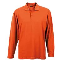 175g Pique Knit Long Sleeve Golfer Mens