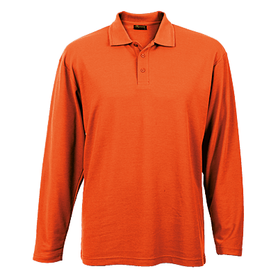 175g Pique Knit Long Sleeve Golfer Mens