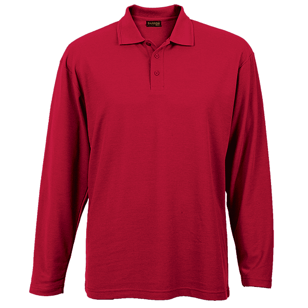 175g Pique Knit Long Sleeve Golfer Mens