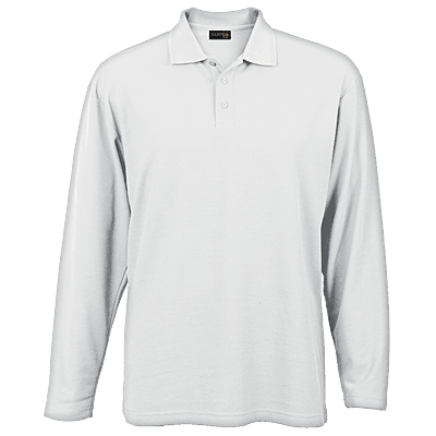 175g Pique Knit Long Sleeve Golfer Mens