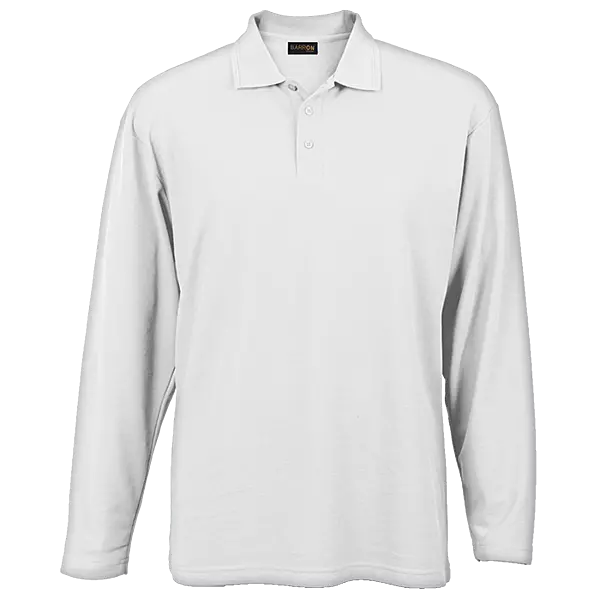 175g Pique Knit Long Sleeve Golfer Mens