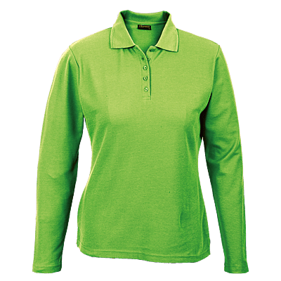 175g Pique Knit Long Sleeve Golfer Ladies