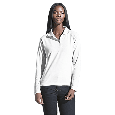 175g Pique Knit Long Sleeve Golfer Ladies