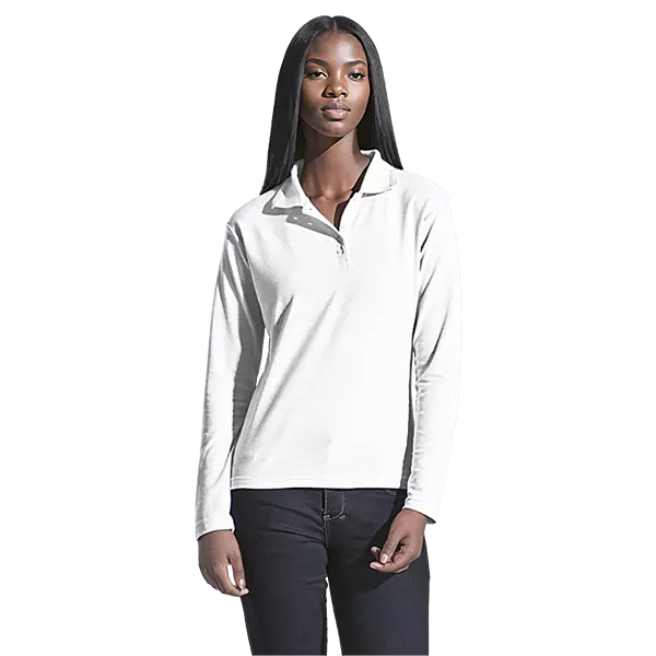175g Pique Knit Long Sleeve Golfer Ladies