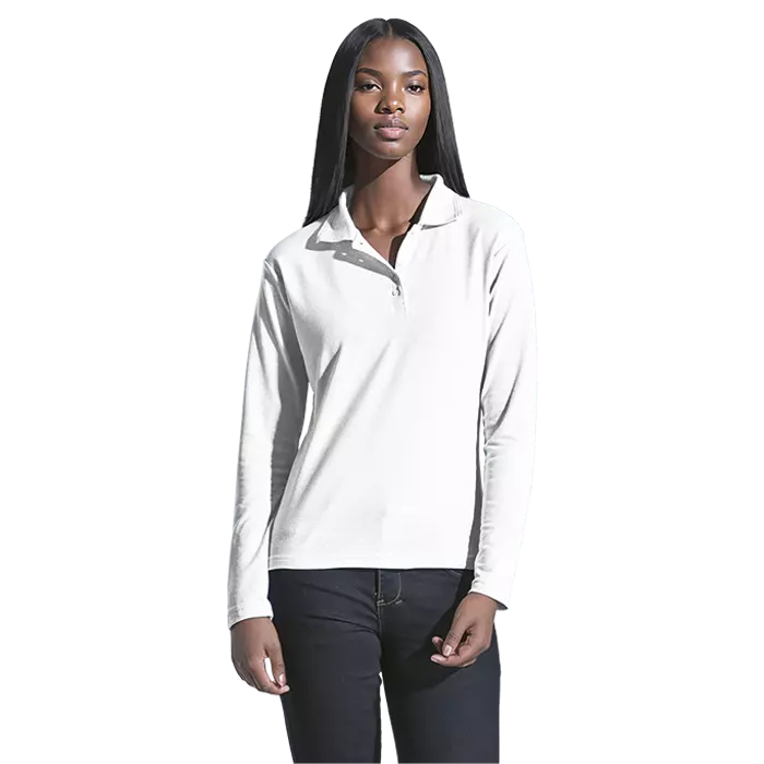 175g Pique Knit Long Sleeve Golfer Ladies