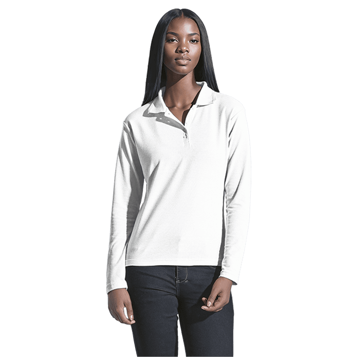 175g Pique Knit Long Sleeve Golfer Ladies