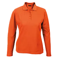 175g Pique Knit Long Sleeve Golfer Ladies