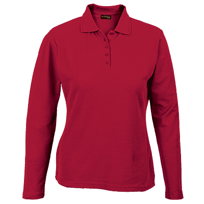 175g Pique Knit Long Sleeve Golfer Ladies