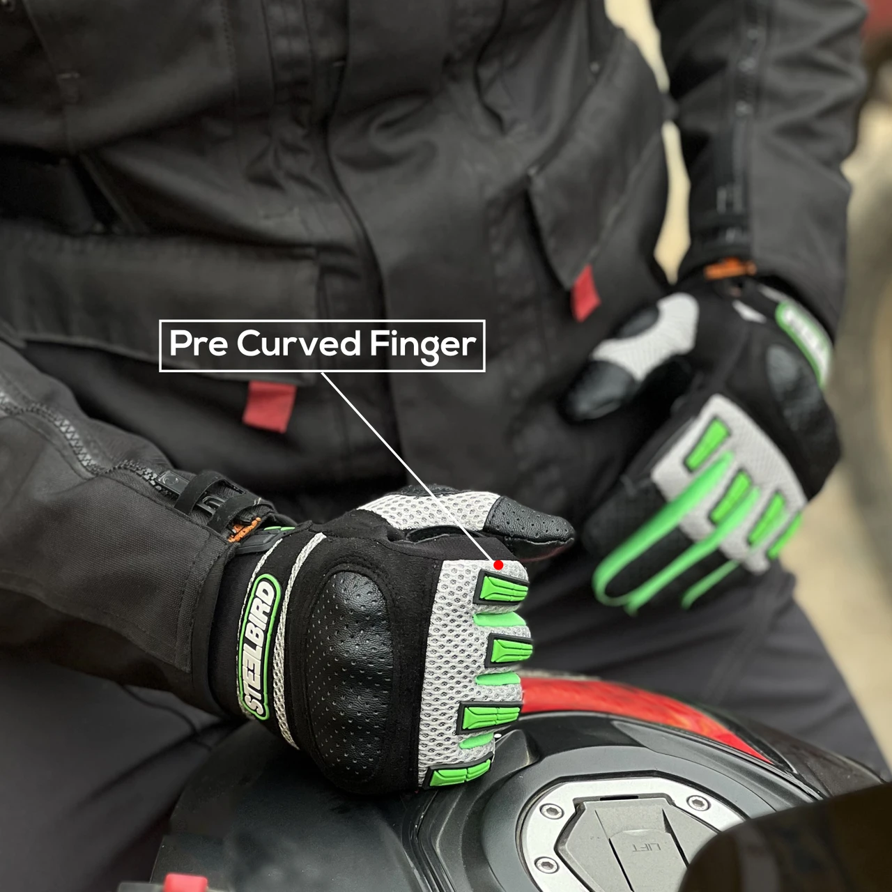 STEELBIRD GLOVES F/F ADVENTURE SPORTS GREEN (XL) STEELBIRD GLOVES F/F ADVENTURE SPORTS GREEN (XL)