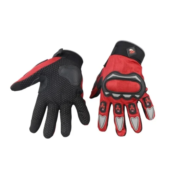 STEELBIRD GLOVES F/F RED/GREY (L) STEELBIRD GLOVES F/F RED/GREY (L)